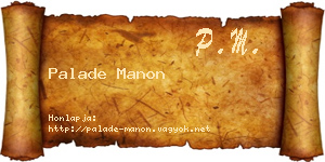 Palade Manon névjegykártya